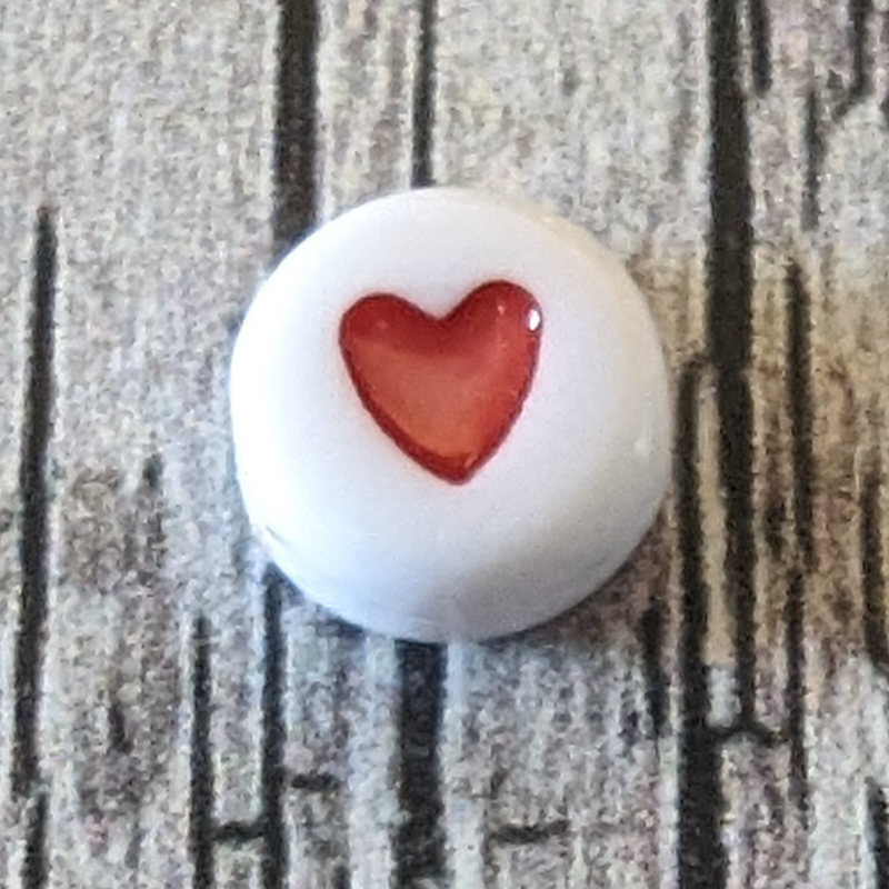 White & Red Heart